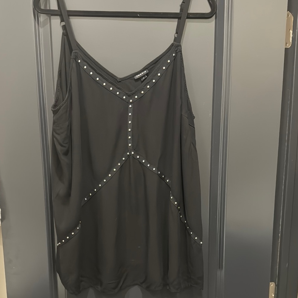 Black Studded Women's Top